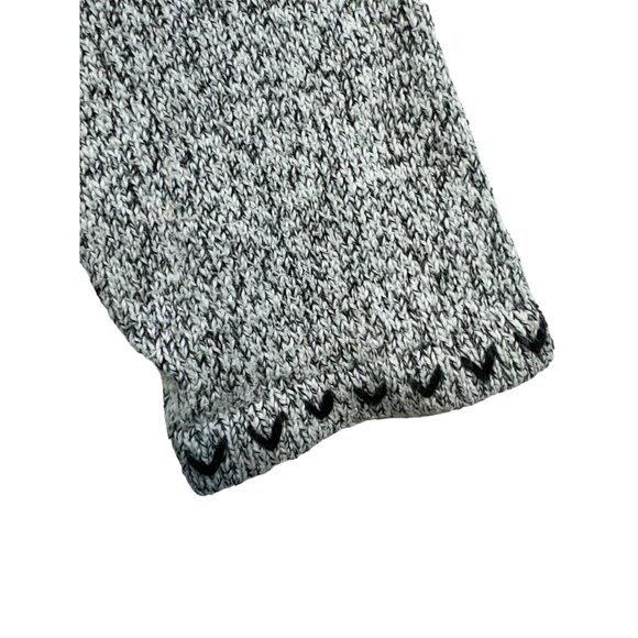 CJ Banks Womens Hand Embroidered Sweater Size X Gray Wool Blend 1/4 Zip - Picture 6 of 13